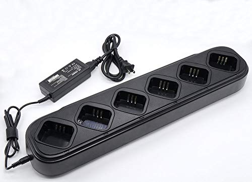 Six Way 6 Rank Rapid Charger for Motorola CP040 CP150 CP200 PR400 EP450 GP3688