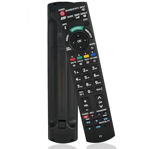 Replacement Remote Control Compatible for Panasonic TC-P50UT50 TH-C50HD18 TH-M50HD18 N2QAYB000806 TC-L47E50 TC-L55E50 Plasma LCD LED HDTV TV