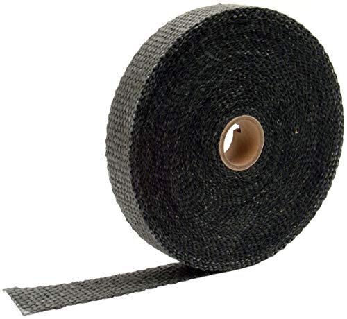 Design Engineering Black 1" x 50' Exhaust Heat Wrap with Lava Rock Technology - Heat Wrap for Exhaust Pipes, Pliable Exhaust Wrap Tape, Withstands 1800°F Direct Heat & 2500°F Intermittent Heat