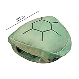 BXEBUI 59 Inch Giant Wearable Turtle Shell Pillows Weighted Stuffed Animal Costume Oversized Plush Toy Funny Dress Up Gift for Adults (59 in)