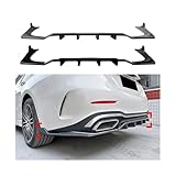 3 Stage Rear Lip Splitter Spoiler Side Lower Splitters Body Kit Compatible For Mercedes Benz C-Class W206 2022+C200(Carbon Fiber)