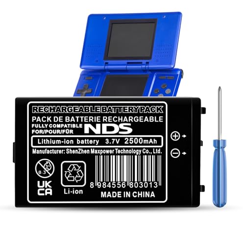 PFHL NTR-003 Battery, (New Version) 2500mAh Ultra High Capacity Li-ion Battery Replacement for Nintendo DS NDS Game Console NTR-001 Battery, with Repair Tool Kit (Not for DSi, DSi XL, DSi LL)