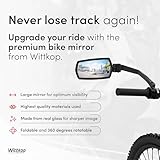 WITTKOP Bike mirror | Large HD field of vision | 360° rotatable & foldable | Mounting above & below | Break-proof & durable | ebike accessories, bike mirror handlebar mount, bicycle mirrors