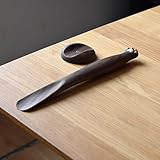 Generic Cat Paw Shaped Shoe Horn with Magnetic Wall Mount - Made of Walnut and Maple Wood, 35x3.7x2.8cm, Natural Wood Color