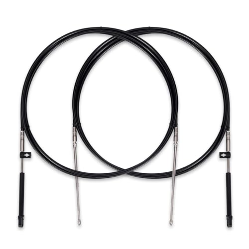 Atesilor 2PCS 16FT Outboard Throttle Cable Fits Mercury Gen 2 Control Cables 33c Upgraded Throttle and Shift Cables for Mercury Outboard Motor