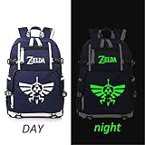 GO2COSY Luminous Canvas Backpack Daypack Student Bag School Bag Bookbag Shoulder Bag