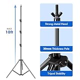 SLOW DOLPHIN Photo Video Studio 30ft (Wide) x 10ft (Tall), Degree Crossbar Rotatable, Angle Adjustable Triple Crossbar Extender Mount, Photography Background Support System, Sand Bags,Clamps