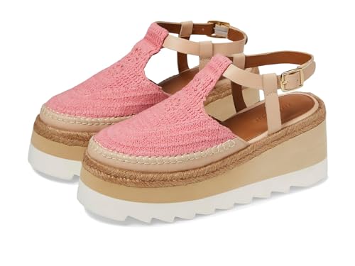 Free People Women's Morning in Mykonos Espadrille Mule, Watermelon, 9