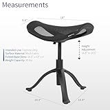 VIVO Under Desk Ottoman Foot Stool, Height Adjustable Elevated Office Leg Rest, Black, CHAIR-FR01