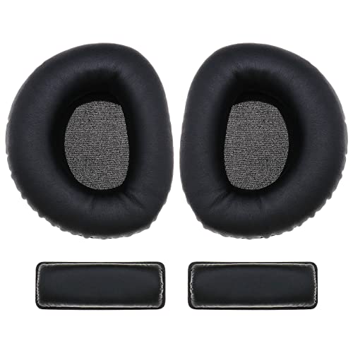 Create idea 1 Pair Earpads & 2PCS Headband Pads Compatible with Sennheiser HDR160 HDR170 RS160 RS180 Headset Replacement Ear Cushions Headphone Repair Parts Black
