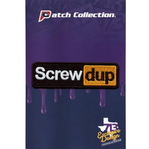 ScrewDup Logo Patch Website Hub Parody Embroidered Iron On