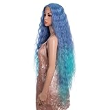 Style Icon 41" Lace Front Wigs Long Wavy Synthetic Wigs with Baby Hair Half Hand Tied 130% Density Wigs (41", T-BPP5)