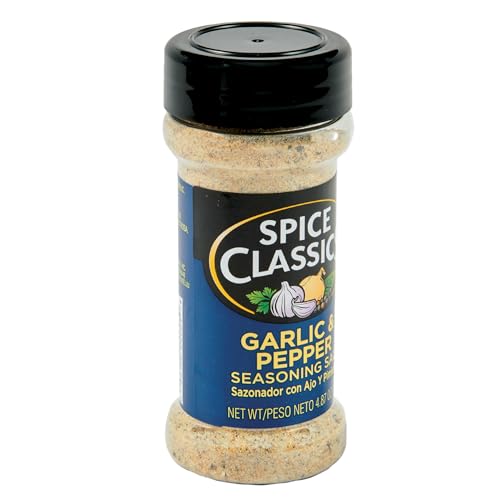 Spice Classics Garlic & Pepper Seasoning Salt, 4.87 oz (Pack of 12)