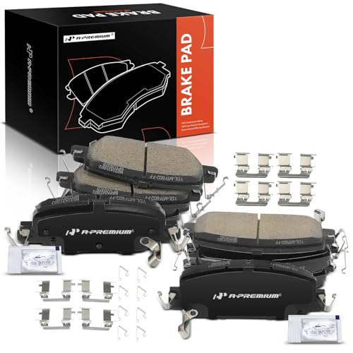 A-Premium Front and Rear Ceramic Disc Brake Pads Set Compatible with Select Honda Models - CR-V CRV 2017 2018 2019 2020 2021 2022, 8 Pcs