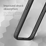 RhinoShield Bumper Case Compatible with [iPhone 15] | CrashGuard - Shock Absorbent Slim Design Protective Cover 3.5M / 11ft Drop Protection - Platinum Gray