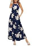 KILIG Women's Summer Maxi Dress 2025 Casual Sleeveless Split Floral Sundress Beach Vacation Flowy Long Dresses(Floral18,L)