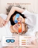 RENPHO Eye Massager with Heat and Cooling, Eyeris 3 Rosé Eye Massager FSA HSA for Migraine, Eye Sleep Mask with Voice Control & Ice Pack for Eye Care, Eye Strain, Stye Eye, Birthday Gifts for Women