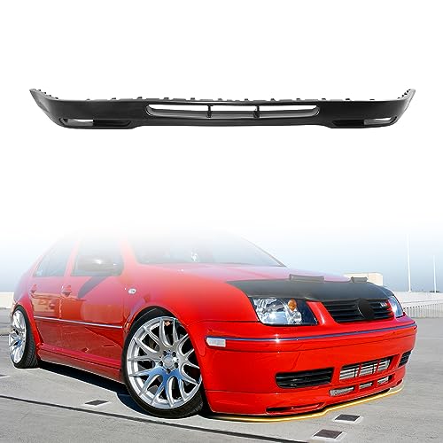 Front Bumper Lip Spoiler Compatible with 1999-2004 Volkswagen Golf MK4, PU Unpainted Black GLI Style Add-on Front Splitter Air Dam Chin Protector