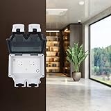 Smart Plug with Cover, Israel Power Socket APP Remote Control Power Outlet for Bathroom Outdoor Rated for Wet Locations 16A 110 to 250V (SNW-2I)