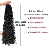 36 Inch 7 Packs Soft Locs Crochet Hair Whole Strand No Extended Long New Faux Locs Pre-looped Super Lightweight Synthetic Crochet Hair Braids For Black Women (36inch, 7packs, 1b)