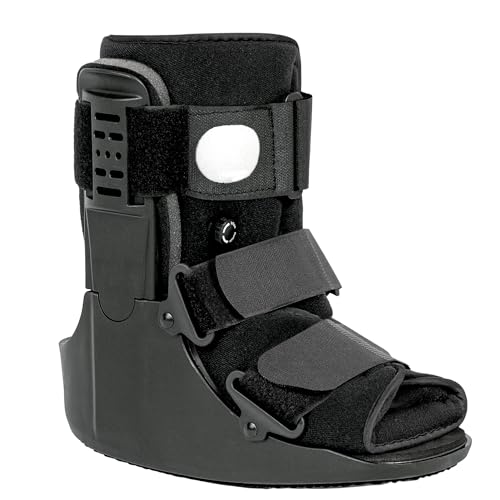 Jewlri Air Walking Boot, Fracture Boot Short Walker Protection Fits Left or Right Foot Ankle Support for Injuries Fractures Sprains Black M