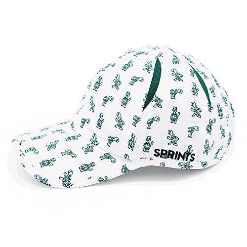 Sprints Turtles Race Day Performance Running Cap | The Lightweight, Quick Dry, Sport Hat White, One Size