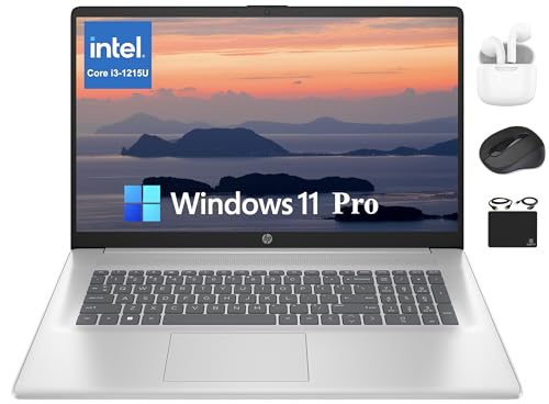 HP 2024 17 Pavilion Laptop, 17.3'' FHD IPS Anti-Glare Display, 6-Core Intel i3-1215U, 16GB RAM, 1TB SSD, Wi-Fi, Privacy Camera, Fast Charge, Long Battery, Windows 11 Pro +HubxcelAccessory