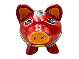 Talavera Piggy Bank Money Bank Mexican Pottery Folk Art Handmade Hand Painted Multicolor Home Decor 9.5" (Multi 3)