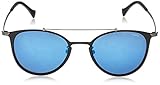 Police SPL156-599B Mens Rival 9 SPL156-599B Matt Black Mirrored Blue Sunglasses