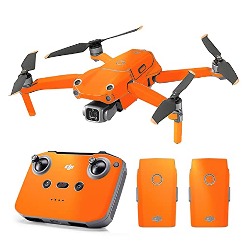 SopiGuard Skin for DJI Mavic Air 2s Precision Vinyl Sticker Full Drone Set + Controller + 3 Battery Skins (Gloss Orange)