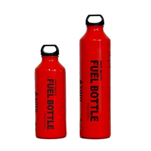 SOTO Camping Wide-Mouth Empty Liquid Fuel Bottle (Red, 720mL)