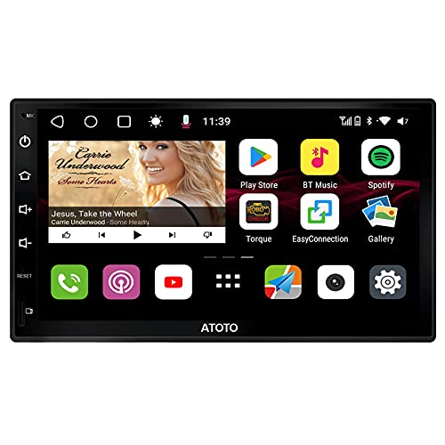 ATOTO 7-inch Android Car Stereo with Wireless CarPlay, Android Auto, Dual Bluetooth, QLED Display, HD Rearview - S8G2B74PM