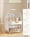 Makeup Organizer, Skincare Holder Bathroom Counter Organizer, Storage Box Cosmetic Display Cases, Teen Girl Gifts Trendy Stuff Make up Organizers for Vanity, Dresser, Countertop (Rose Gold)