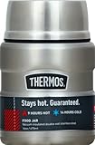 THERMOS Stainless King Vacuum-Insulated Food Jar with Spoon, 16 Ounce, Matte Stainless Steel