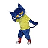 cartoon mascot Blue Cat Costume Fancy Dress Cosplay Character Design