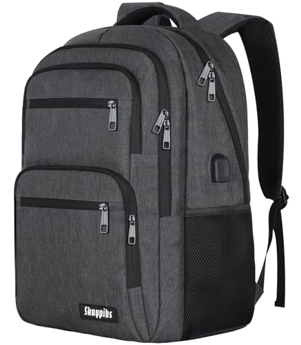 Backpck for Men Women, School Backpack for Boys Girls Teen, 15.6 inch Laptop Back Pack with USB Charger Port, Bookbag with USB Charger for travel, Work backpack,book bag, Mochilas para hombres Black