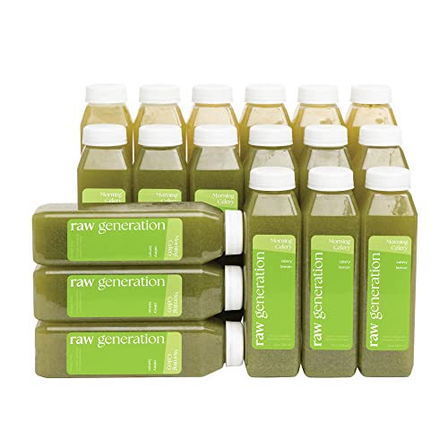 Raw Generation Morning Celery Juice Daily Health Drink (18-Count)- Raw Cold-Pressed Celery Juice with a Drop of Lemon/Great for Gut Health & Boosting Energy/Best to Use Once Daily on Empty Stomach