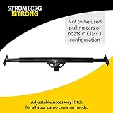 Stromberg Carlson CC-300 Adjustable Accessory Hitch - Hitch Receiver for Bike Rack and Carriers, Ideal for Back of Camper, Travel Trailer & RV, Camper Trailer Hitch, Adjustable Truck Hitch, Black