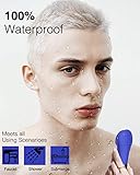 NågraCoola CLIE Facial Cleansing Brush, Waterproof and Rechargeable Face Scrub Brush for Men & Women, Cleansing, Exfoliating and Massaging, Electric Face Scrubber - Blue