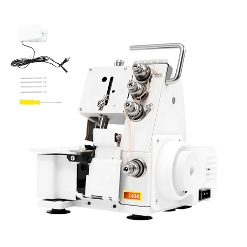 JAYGOVAN Heavy Duty Serger Overlock Machine - 2/3/4 Thread, 1200 SPM, Built-in Rolled Hem, Adjustable Differential Feed, LED Light, Durable Metal Frame for Professional Sewing & Overlocking