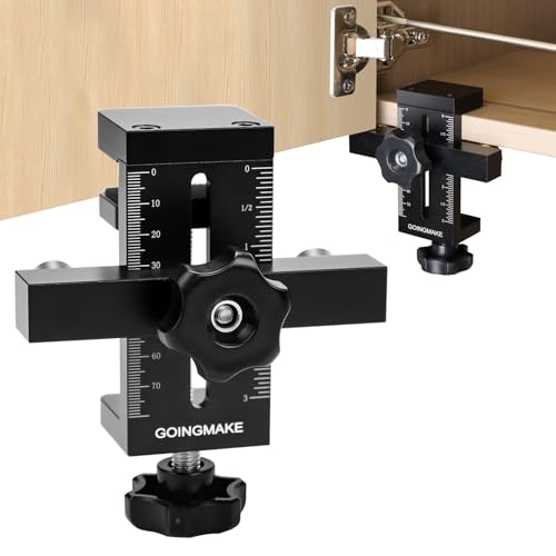 GOINGMAKE Cabinet Door Mounting Jig with Quick Edge Positioner,Adjustable Cabinet Door Installation Positioner,Cabinet Door Positioning Tool Jig for Installing Frameless or Face Frame Cabinet Doors