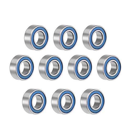 uxcell MR84-2RS Deep Groove Ball Bearing 4x8x3mm Double Sealed ABEC-3 Bearings 10-Pack