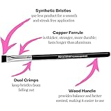 Flat Definer Eyeliner Brush Small Makeup Brush - Flat Makeup Brush for Sharp Defined Eye Liner Makeup Application, Small Flat Concealer Brush for Eyebrows Shaping, Eyeshadow, Powder, Gel, Cream