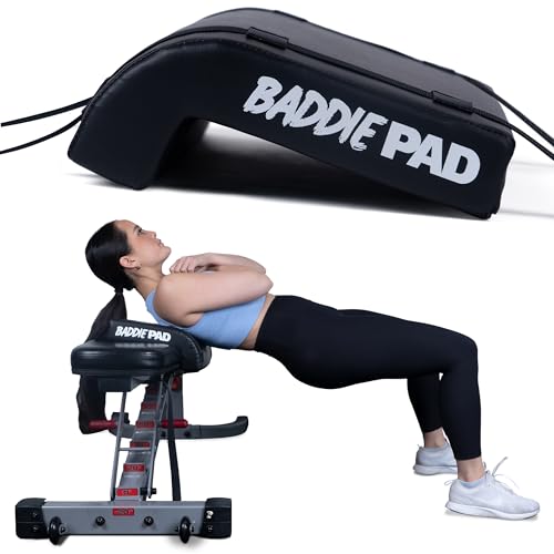 Baddiepad Hip Thrust Bench Pad for Back Shoulder Neck Support - Gym Equipment Barbell Pad Foam Pad for Weight Lifting Hip Thrusts Bench Cushion Gym Equipment - Gym Accessories Padding - Baddie Pad