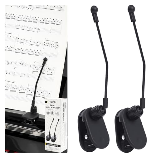 YOMEKASO Durable Piano Music Book Clip - Page Holder for Music Stand, Perfect for Piano Accessories and Music Binders