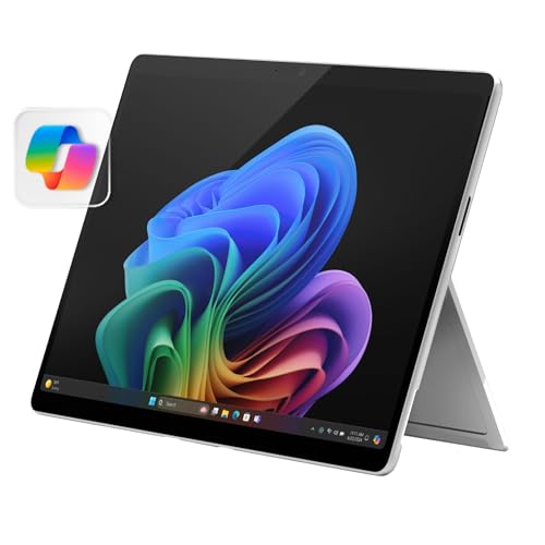 Microsoft Surface Pro 2-in-1 Laptop/Tablet (2024), Windows 11 Copilot+ PC, 13" Touchscreen Display, Snapdragon X Plus (10 Core), 16GB RAM, 256GB Storage, Platinum