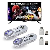 2 Packs Wireless Controller 2.4GHz for SNES/NES Classic Mini Edition, Plug & Play Retro Gamepad with USB Receiver Joystick Rechargeable Super-NES Game Controllers for PC/Windows/iOS/ Android