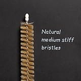 Konex 45 Inch (115cm) Premium Flexible Medium-Stiff Natural Bristle Radiator, Coil and Vent Brush with Wood Handle