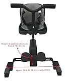 Englacha Uno Rider with Single 8" PU Wheel - Stroller Attachment with Saddle Seat & Seat Pad - Universal Fit for Most Prams with Rear Axle, Tube or Folding Plate, and with at Least 8-inch Rear Wheels