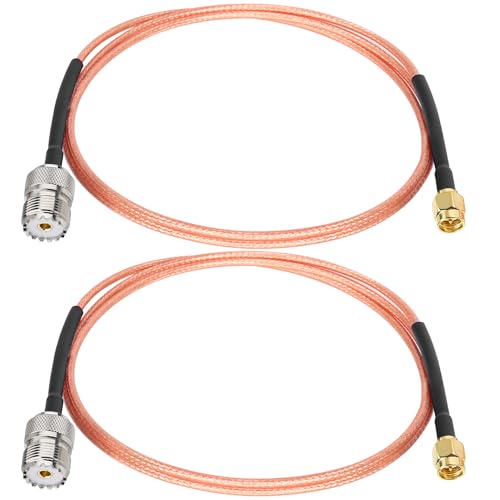 XRDS -RF SMA Male to SO239 RG316 Cable 3FT 2PCS- SMA Male to SO239 UHF Female Antenna Cable - High Performance Low Loss - for Ham Radio, CB Radio, Antenna, Receiver, Transmitter